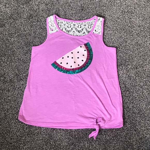 Girls Justice Watermelon Tank